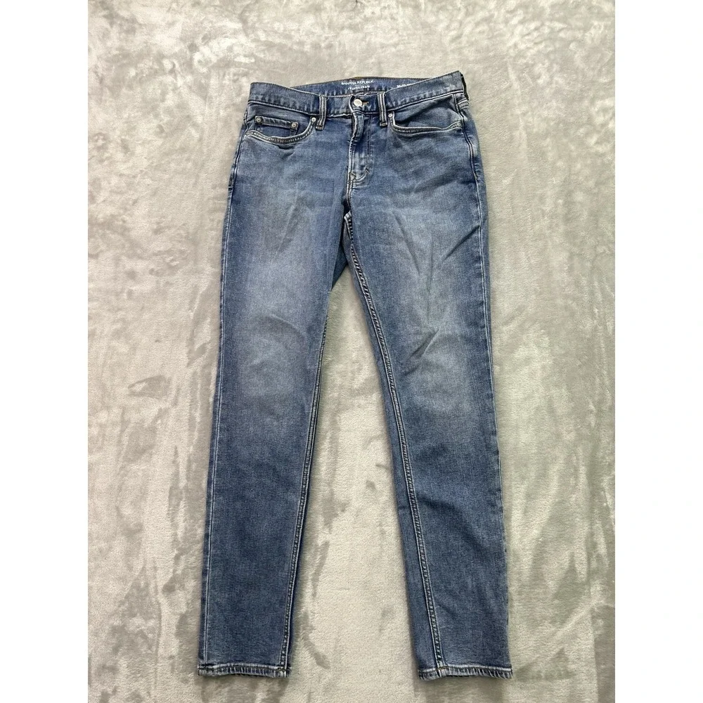 Banana Republic Traveler Athletic Fit Stretch Blue Jeans Mens Size 30x32 Active